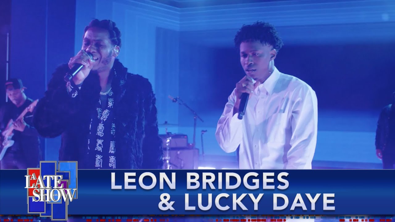 Leon Bridges Lucky Daye The Late Night Show with Stephen Colbert
